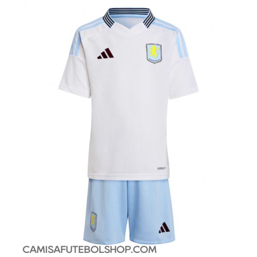 Camisa de time de futebol Aston Villa Replicas 2º Equipamento Infantil 2024-25 Manga Curta (+ Calças curtas)